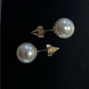 Stella & Dot Deja Vu Pearl Pyramid 2 in 1 Post Earrings